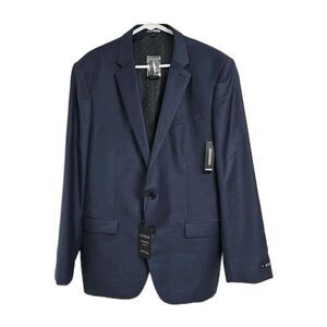 Express Producer Modern Fit Suit Blazer Wool Blend Navy‎ Blue Men's Size 44R NWT